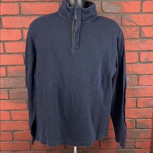 Lachlan Men's XL Navy Blue Quarter-Zip Sweatshirt – Preppy,‎ Casual